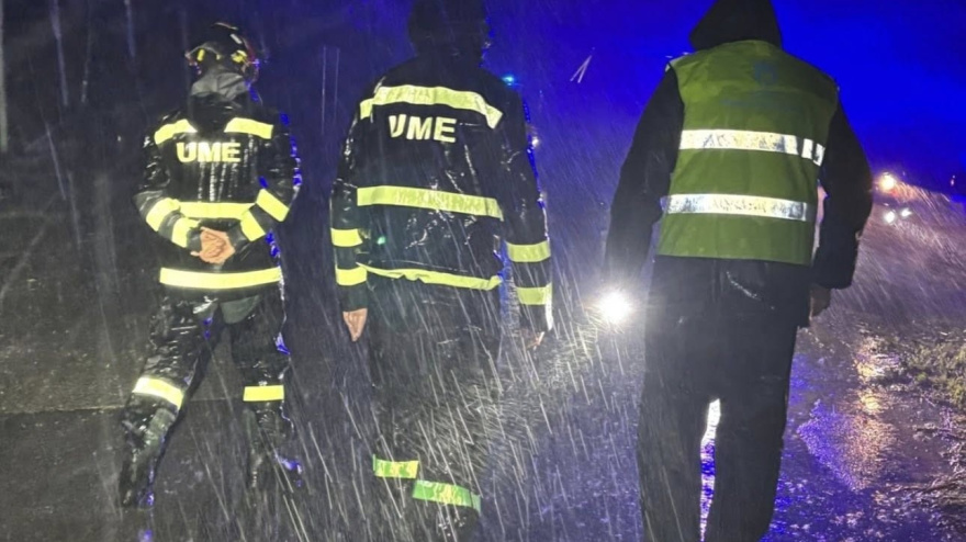Efectivos de la UME desplegados en Algeciras (Cádiz) por la borrasca Leonardo