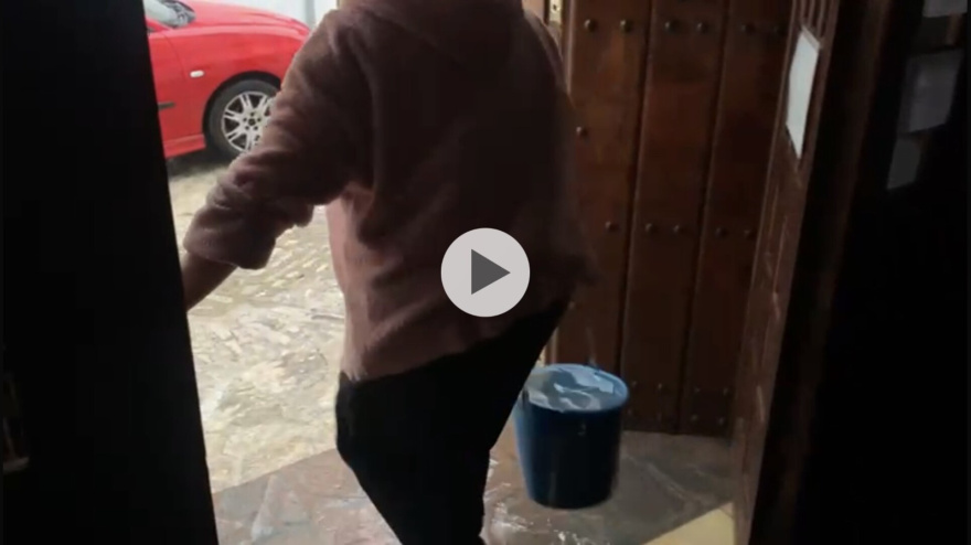 Ayuntamiento de Grazalema inundado