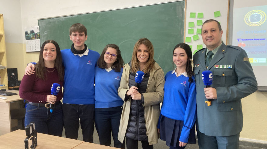 Pilar García Muñiz en el Colegio Maristas de Valladolid