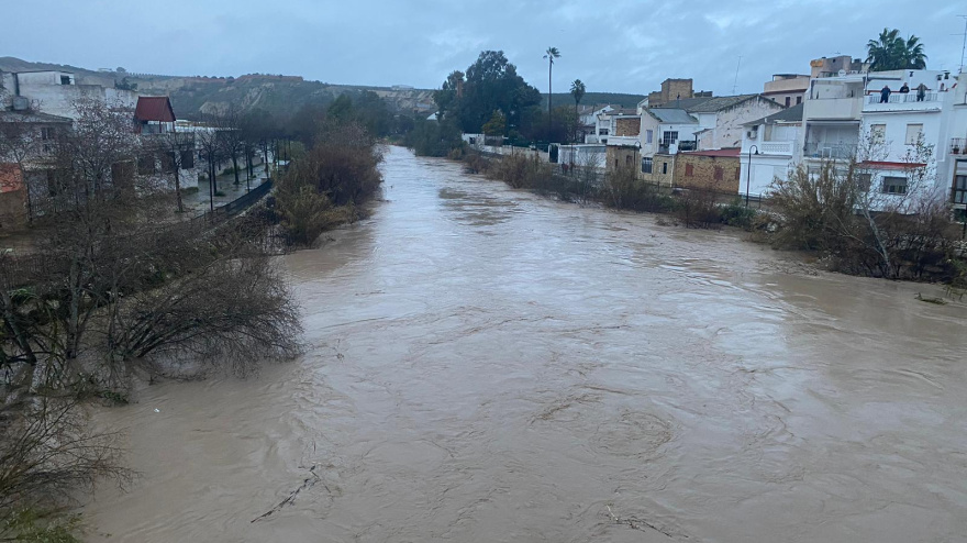El río Genil a su paso por Puente Genil