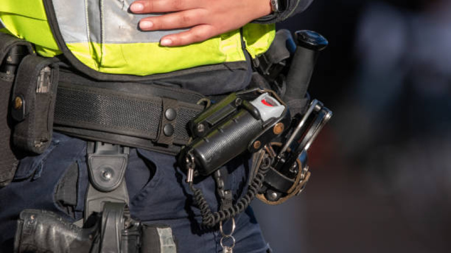 Equipment Of A Police Man At Amsterdam The Netherlands 27-10-202