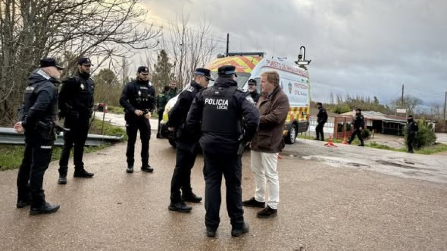 Gragera con el operativo desplegado en la zona