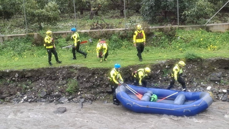 Búsqueda de la mujer desaparecida en el río Turvilla, en Sayalonga