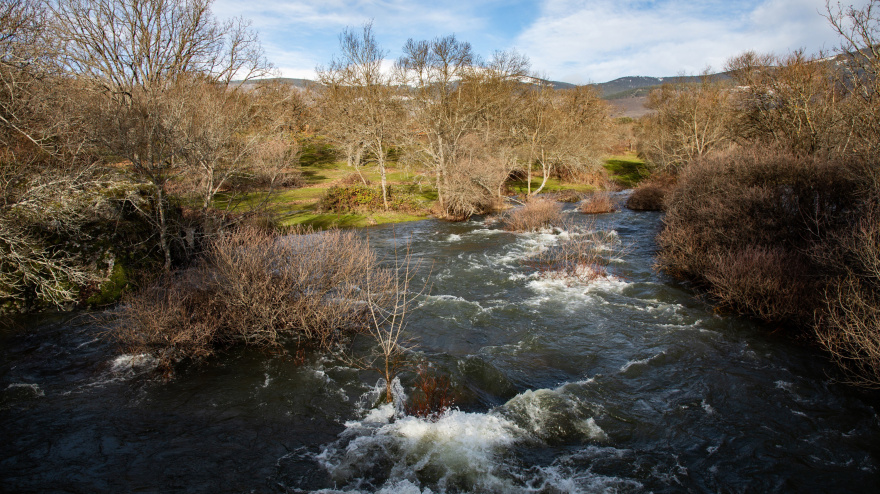 Río Lozoya junto al embalse de Pinilla, a 30 de enero de 2026, en Madrid (España).