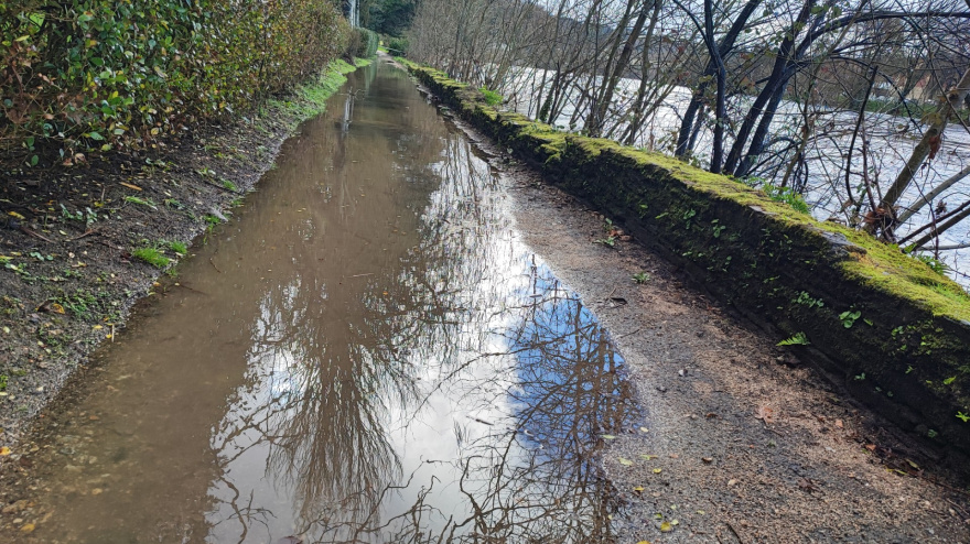 Paseo del Miño inundado