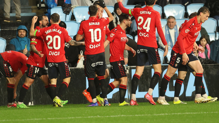 Osasuna celebra su primer gol en el Celta - Osasuna