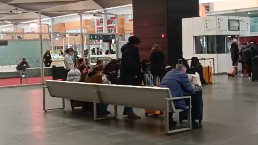 Huelga de trenes en la Estación Delicias de Zaragoza