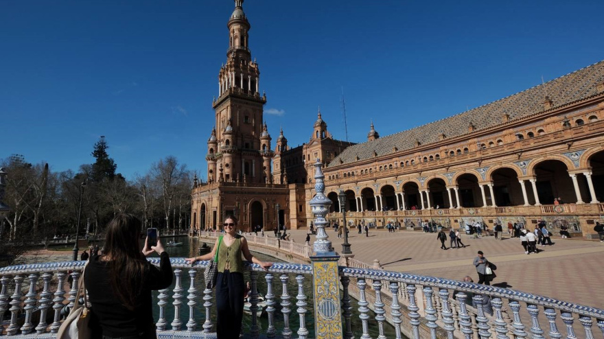 Imagen de la Plaza de España de Sevilla.