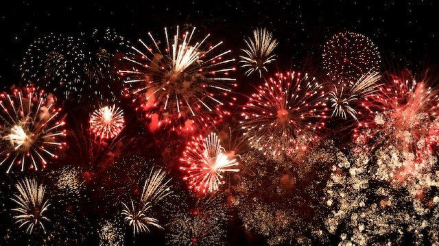 Fuegos artificiales de Alicante.