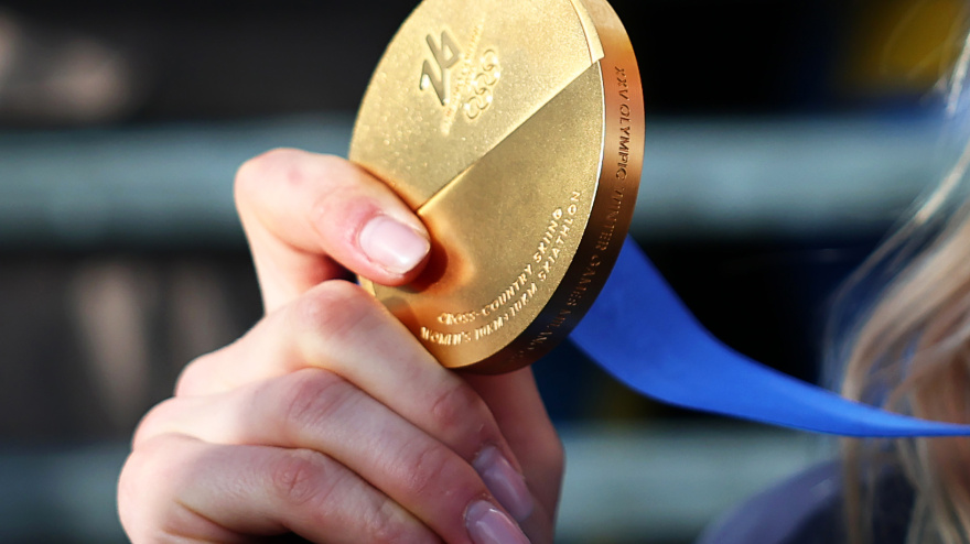 Imagen de una medalla de los Juegos Olímpicos de Invierno
