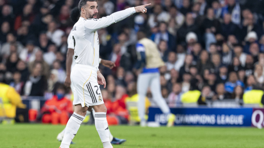 Dani Carvaja, durante un encuentro con el Real Madrid