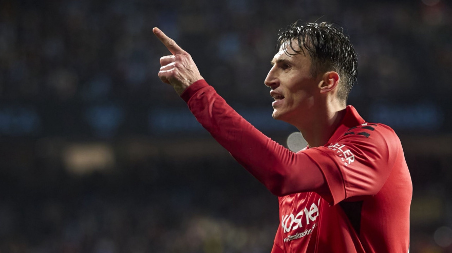 Ante Budimir celebra un gol con Osasuna