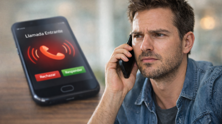 Una persona realiza una llamada a una empresa que no es respondida