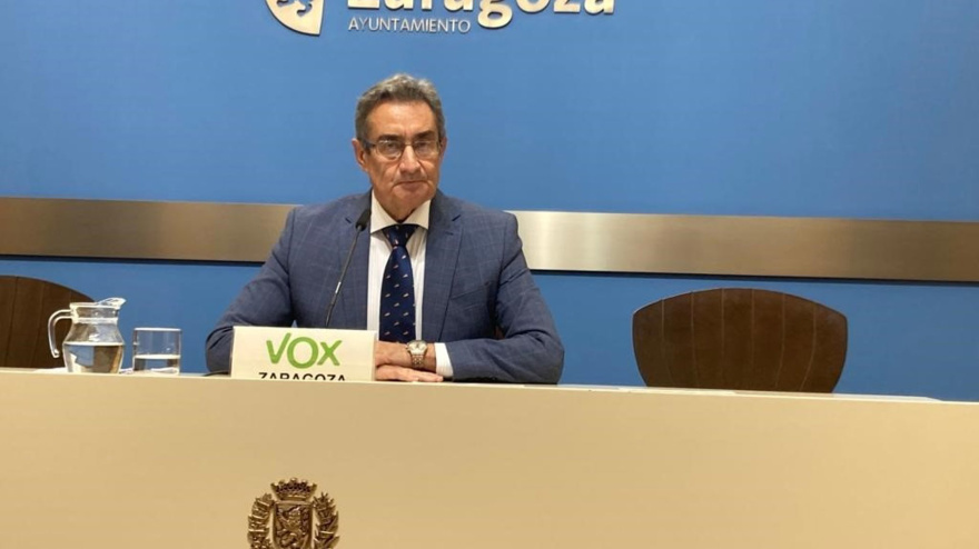El portavoz de VOX en el Ayuntamiento de Zaragoza, Julio Calvo