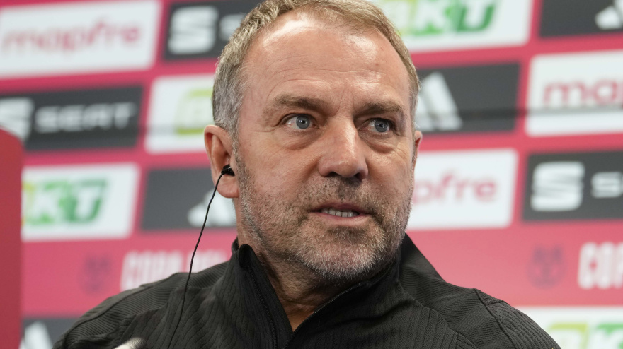 Hansi Flick, en la previa del partido de Copa del Rey ante el Atlético de Madrid.