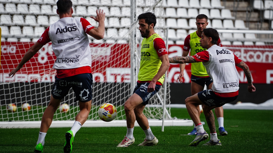 Segio Moyita durante el entrenamiento de este miércoles