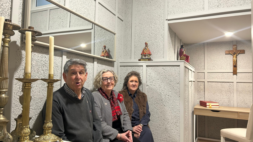 De izq. a dcha., Miguel Setuain, Marimar Ganuza y Raquel Videgain