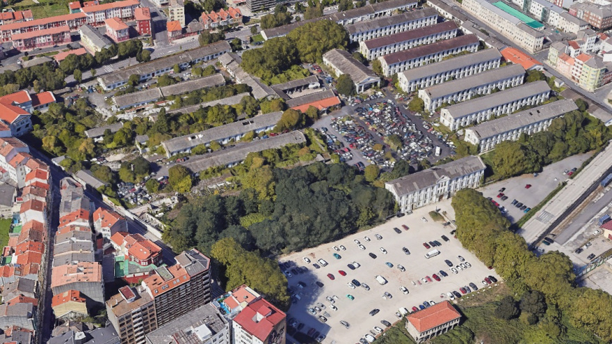 Vista áerea del antiguo cuartel Sánchez Aguilera