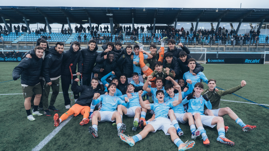 El Celta juvenil se celebra la clasificación para la Final Four de la Copa