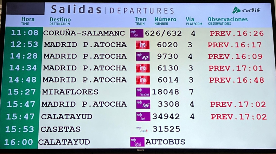Retrasos de trenes este jueves 12 de febrero en la Estación Delicias