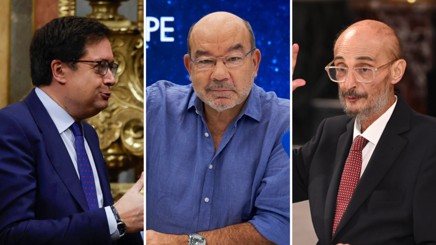 Óscar López, Ángel Expósito y Javier Lambán