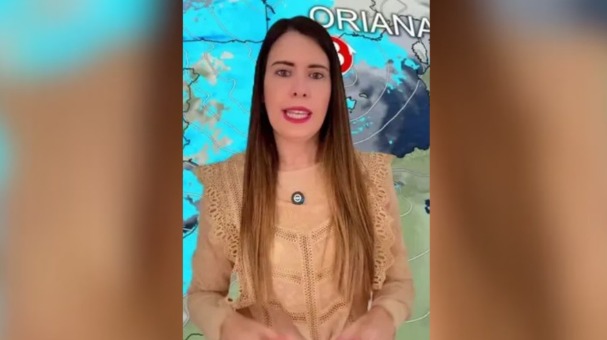 Mar Gómez en su último video de TikTok hablando sobre la borrasca Oriana