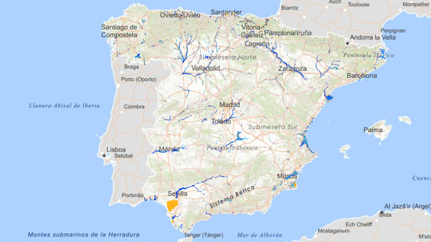Mapa de zonas inundables