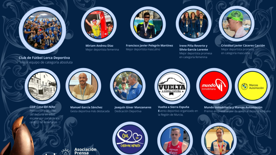 Premiados en la Gala del Deporte de Lorca 2026