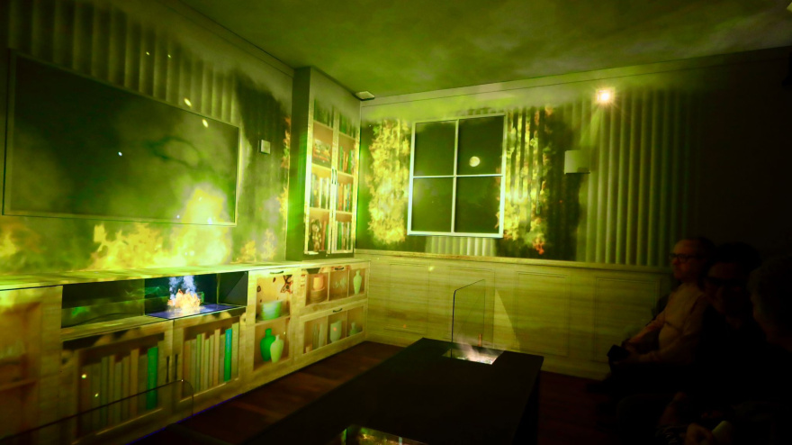 Simulación de un incendio realizada por los Bomberos