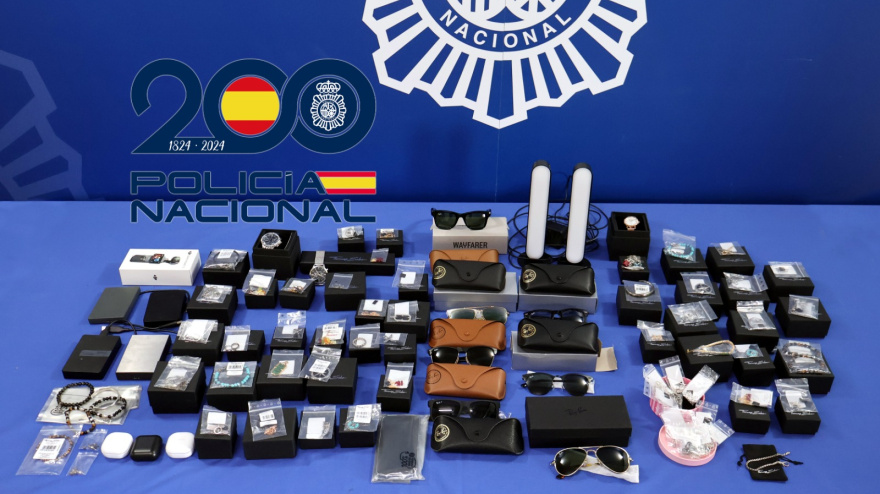 Artículos incautados por la Policía