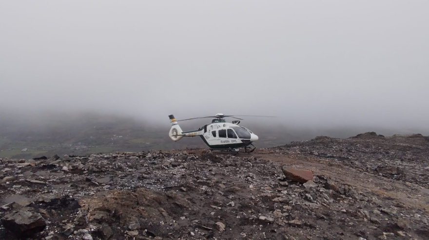 Helicóptero de la Guardia Civil de Zamora que ayudó en las labores