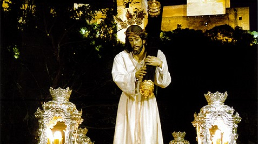 Nuestro Padre Jesús del Amor y la Entrega en el cartel de la Semana Santa de 2004 (Fernando López)