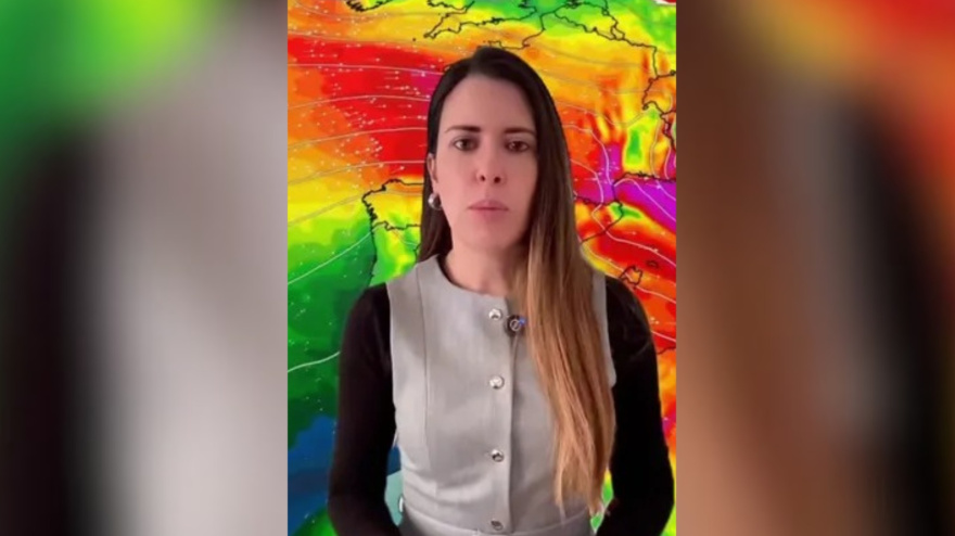 La meteoróloga Mar Gómez en su último video de TikTok hablando sobre la borrasca Oriana