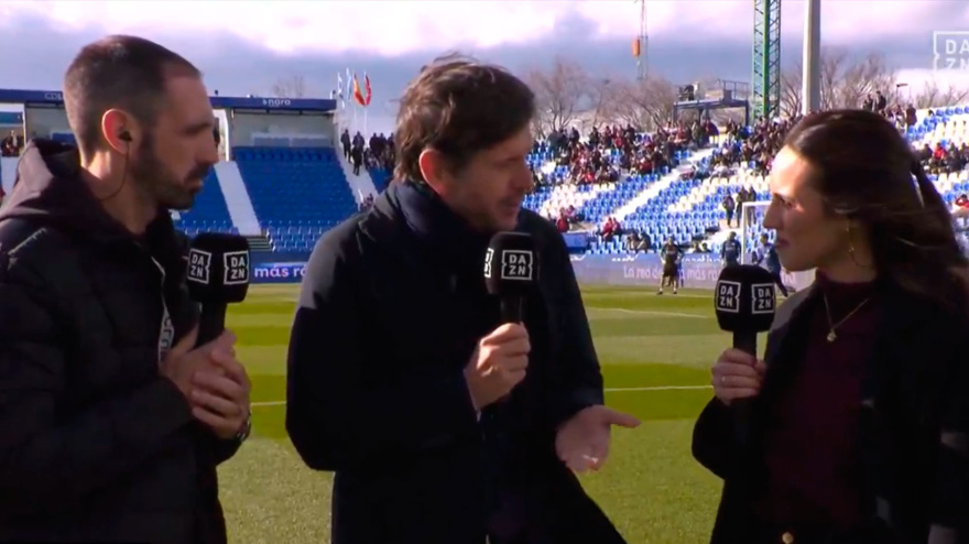 Mateu Alemany atiende a Dazn antes del Rayo-Atlético