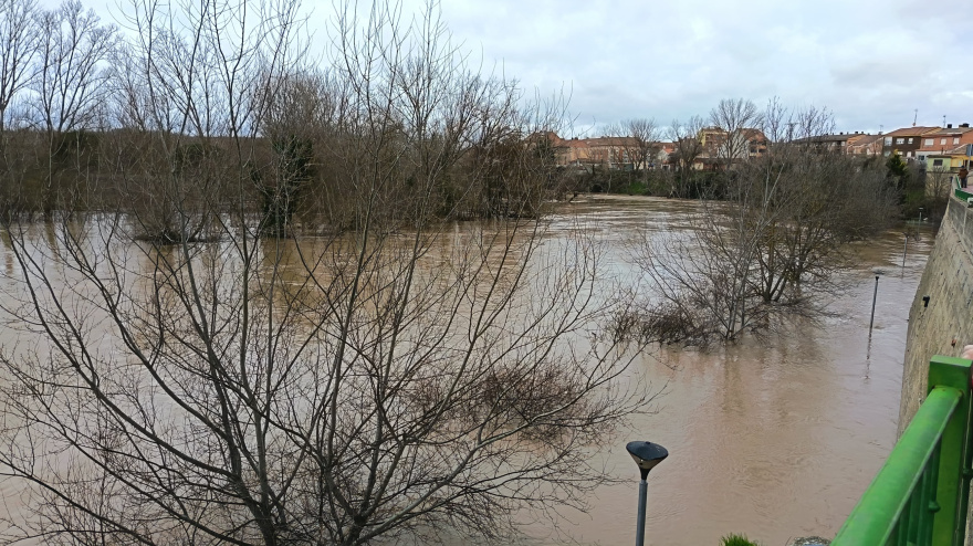 Inundación en Tudela de Duero