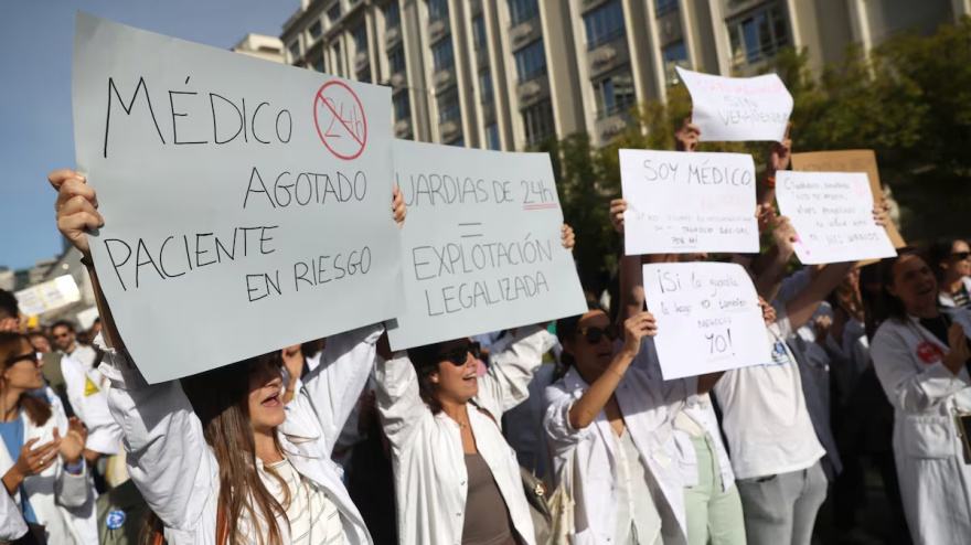 Médicos protestan en Madrid