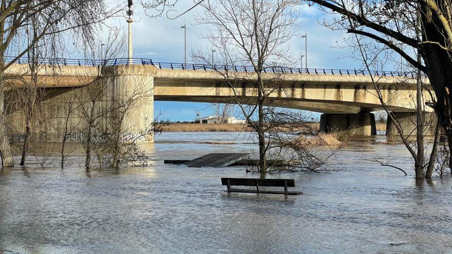 Estado del Duero en la zona de los Tres Árboles en Zamora capital
