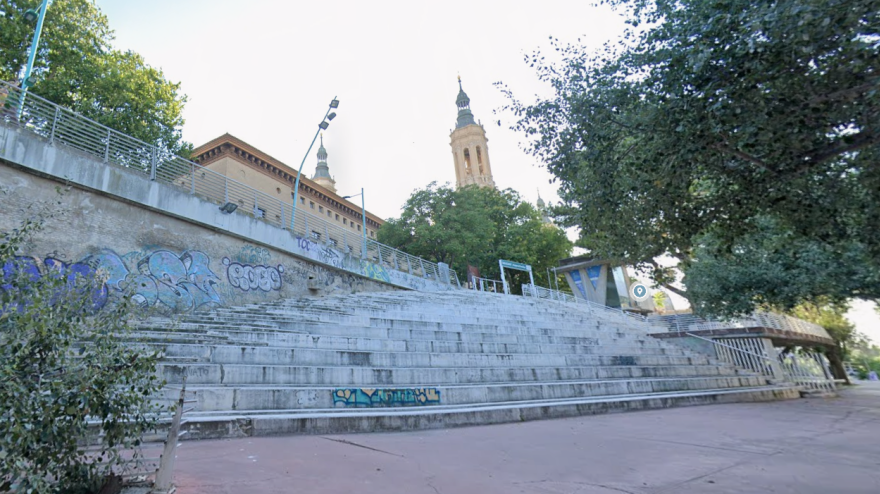 Escaleras del Náutico donde se le pierde la pista a Pablo Cebolla