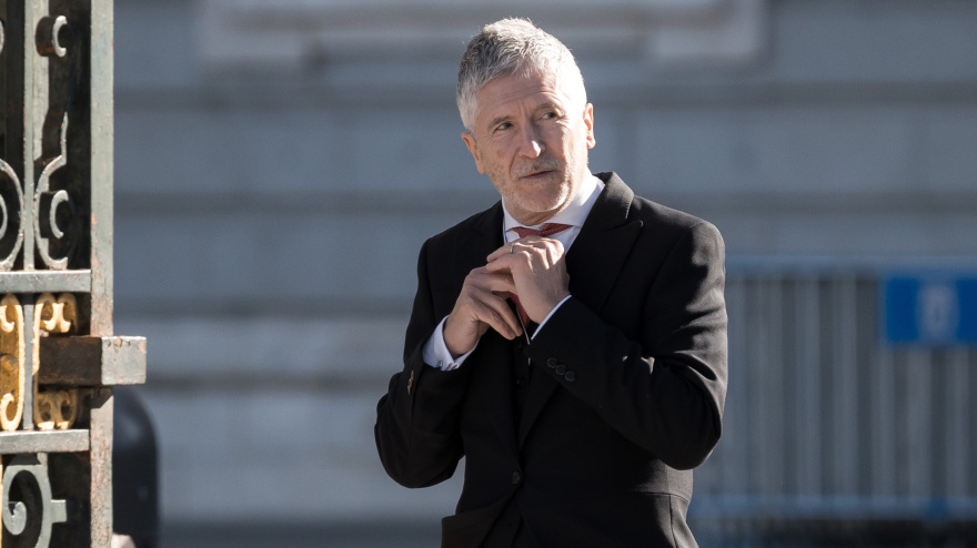 (Foto de ARCHIVO)El ministro de Interior, Fernando Grande Marlaska, durante la Pascua Militar, en el Palacio Real, a 6 de enero de 2026, en Madrid (España). La Pascua Militar es una ceremonia que celebra la recuperación de la localidad menorquina de Mahón el