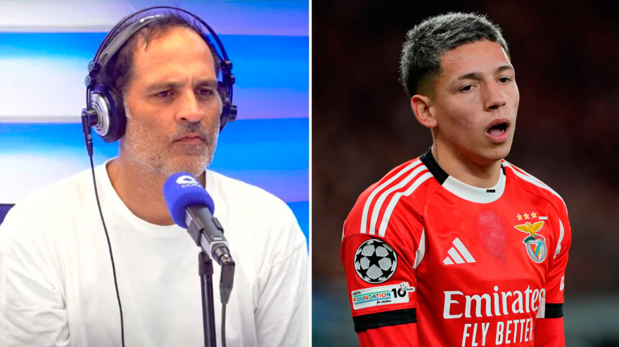 David Sánchez y Prestianni, jugador del Benfica