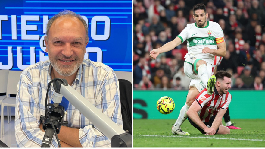 Pedro Martín y el polémico penalti de Pedro Bigas a favor del Athletic Club