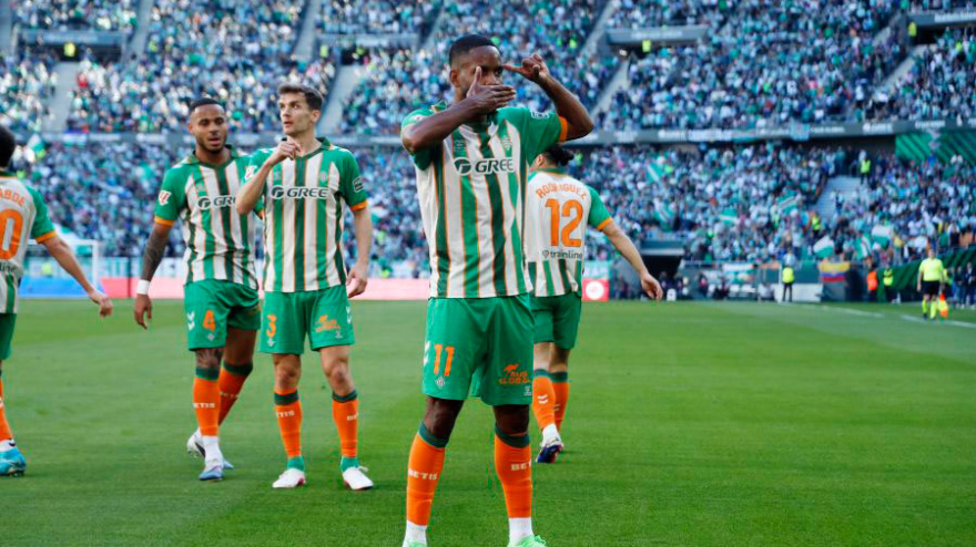 Cedric Bakambu marcó ante el Rayo Vallecano su tercer gol de la temporada con el Betis.