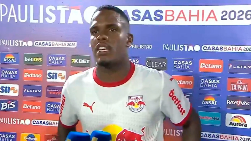 El defensa brasileño Gustavo Marques, del Red Bull Bragantino