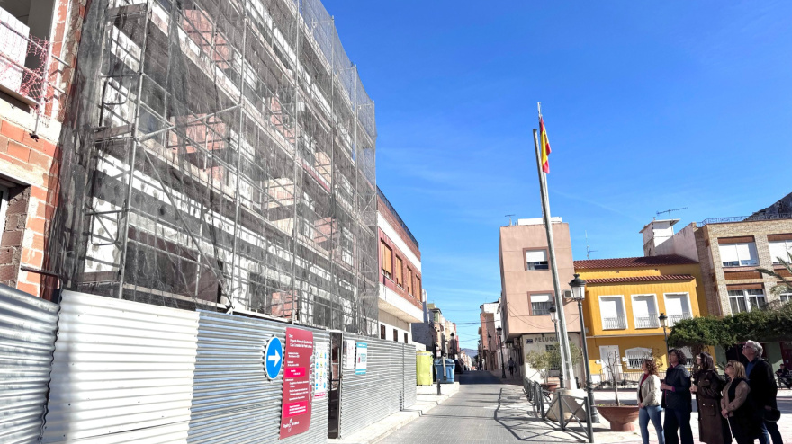 Imagen del estado de las obras del Ayuntamiento de Puerto Lumbreras