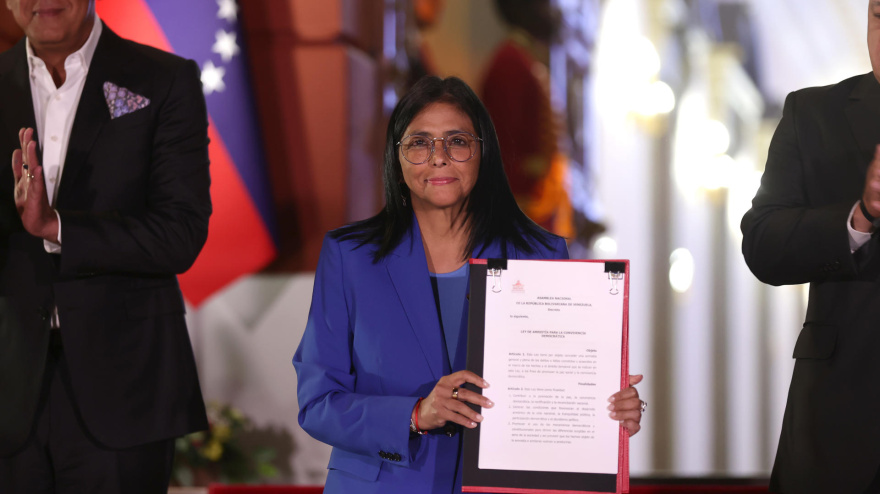 La presidenta encargada de Venezuela, Delcy Rodríguez