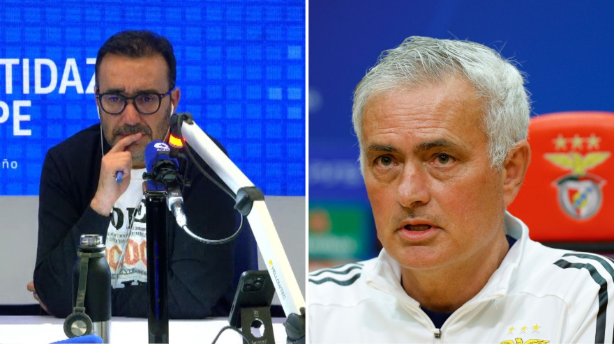 Juanma Castaño y Mourinho en rueda de prensa