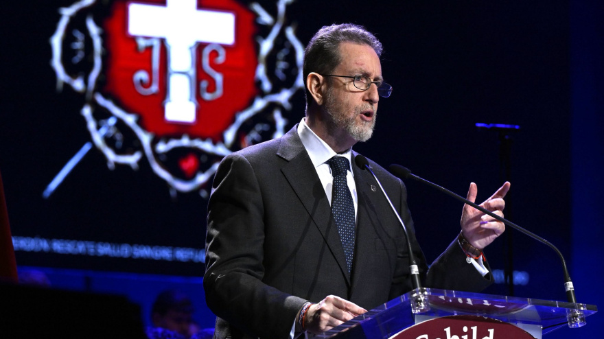 Jerónimo Tristante durante el pregón de Semana Santa