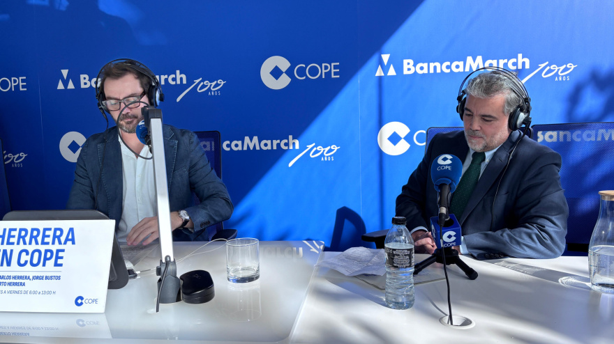 José Manuel Arcenegui, director general de Banca March, con Jorge Bustos