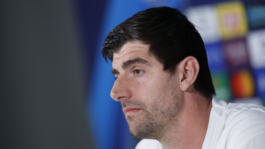 Courtois, en rueda de prensa antes del Real Madrid-Benfica