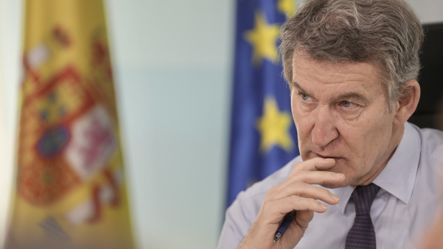 Feijóo en el Comité de Dirección del PPREMITIDA / HANDOUT por DAVID MUDARRA - PPFotografía remitida a medios de comunicación exclusivamente para ilustrar la noticia a la que hace referencia la imagen, y citando la procedencia de la imagen en la firma23/2/2026